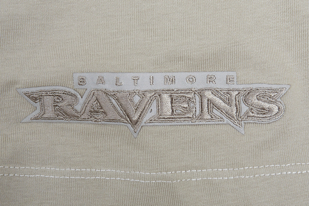 NFL BALTIMORE RAVENS NEUTRAL MEN'S DROP SHOULDER TEE (TAUPE)