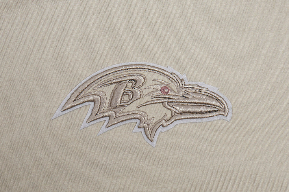 NFL BALTIMORE RAVENS NEUTRAL MEN'S DROP SHOULDER TEE (TAUPE)
