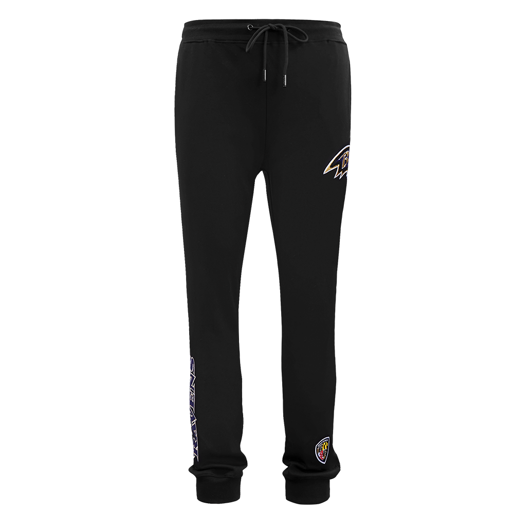 NFL BALTIMORE RAVENS CLASSIC CHENILLE MEN'S JOGGER (BLACK)