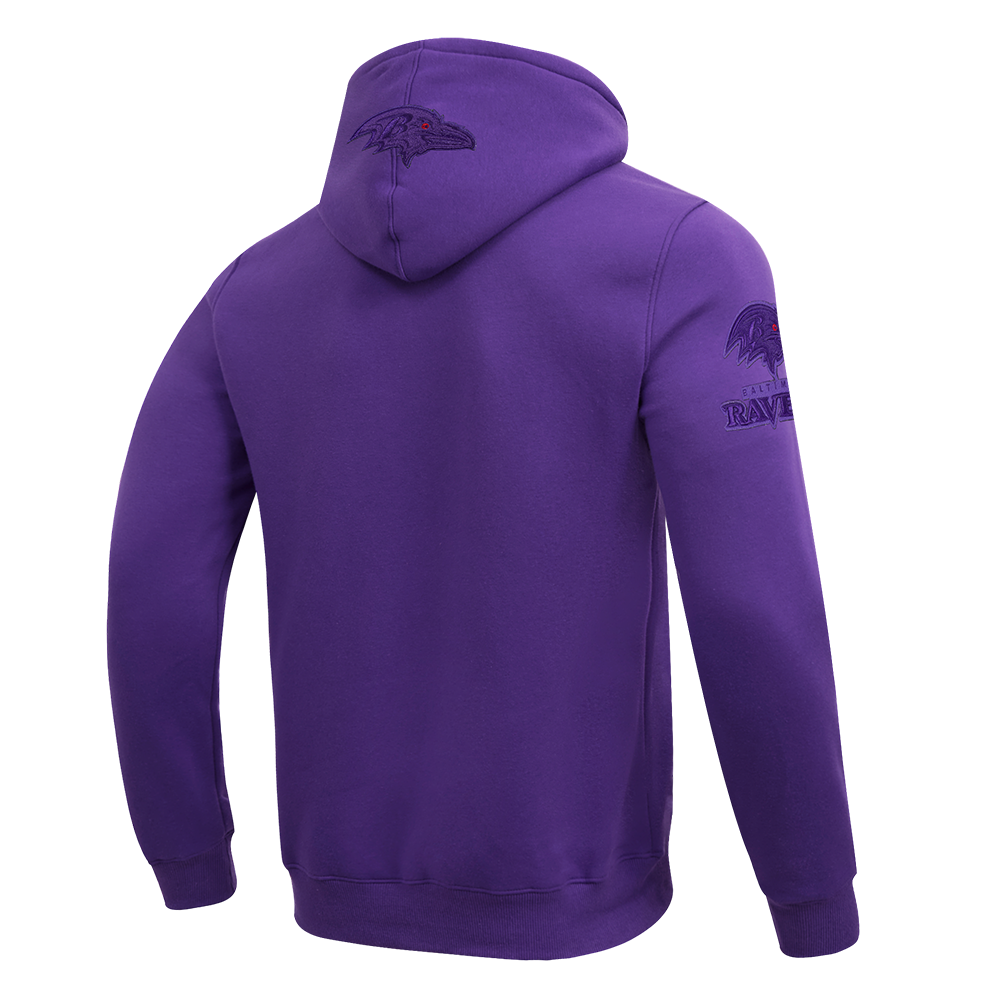 NFL BALTIMORE RAVENS TRIPLE TONAL CHANDAIL À CAPUCHON EN MAILLE DOUBLE (VIOLET)