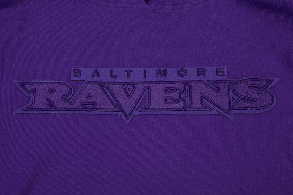 NFL BALTIMORE RAVENS TRIPLE TONAL CHANDAIL À CAPUCHON EN MAILLE DOUBLE (VIOLET)