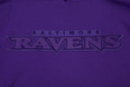 NFL BALTIMORE RAVENS TRIPLE TONAL CHANDAIL À CAPUCHON EN MAILLE DOUBLE (VIOLET)