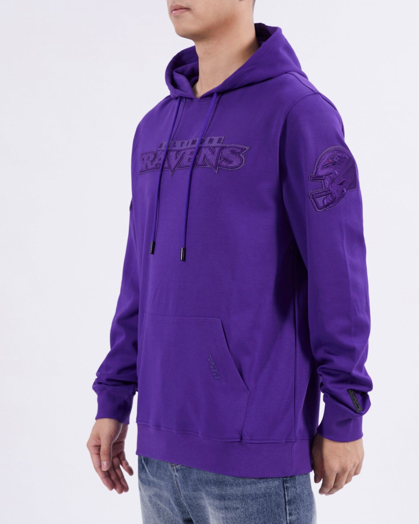 NFL BALTIMORE RAVENS TRIPLE TONAL DK PO HOODIE (PURPLE)