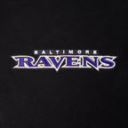 NFL BALTIMORE RAVENS WINGSPAN MEN'S DROP SHOULDER FLC CREWNECK (BLACK)