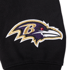 NFL BALTIMORE RAVENS WINGSPAN MEN'S DROP SHOULDER FLC CREWNECK (BLACK)