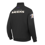 NFL BALTIMORE RAVENS CITY ARCH HAUT EN MOLLETON À GLISSIÈRE AU QUART POUR HOMME (NOIR)