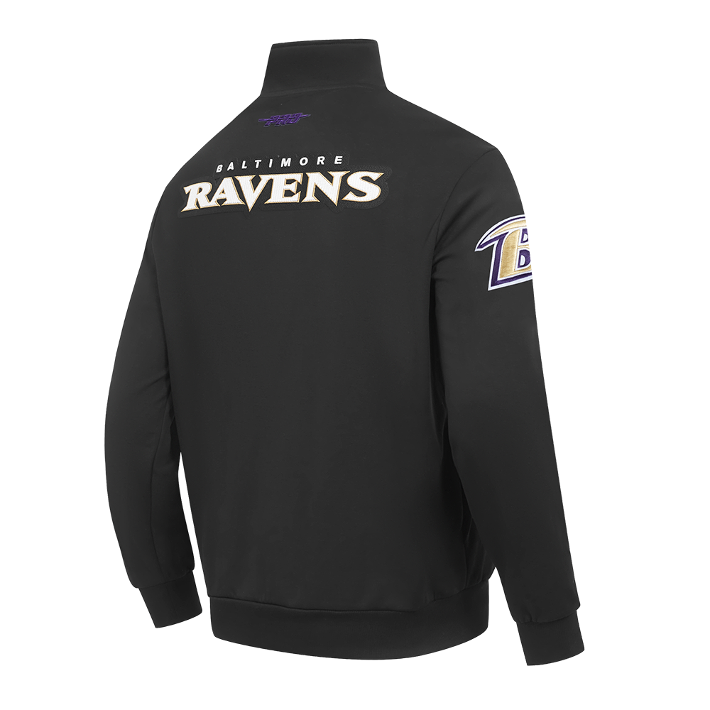 NFL BALTIMORE RAVENS CITY ARCH HAUT EN MOLLETON À GLISSIÈRE AU QUART POUR HOMME (NOIR)