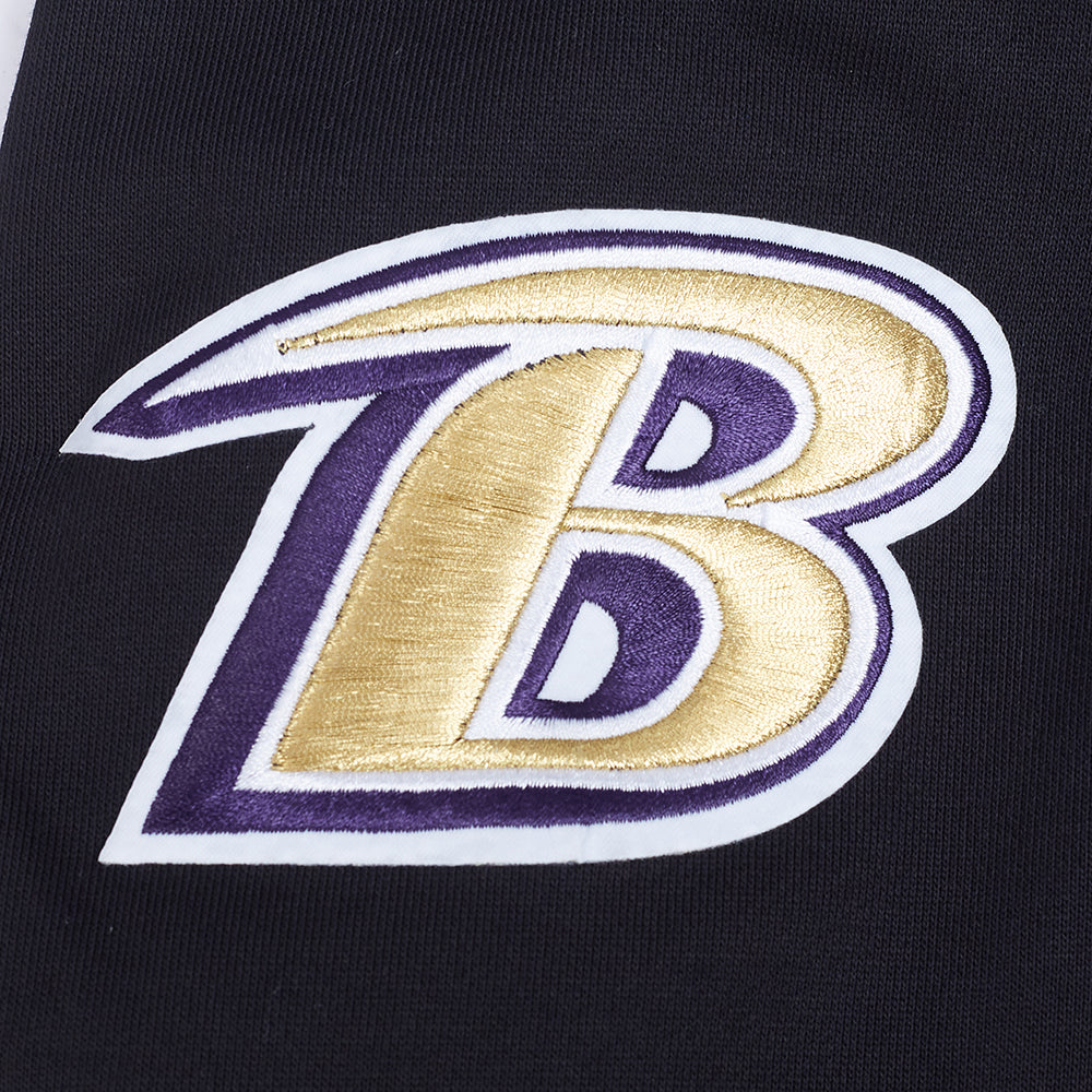 NFL BALTIMORE RAVENS CITY ARCH HAUT EN MOLLETON À GLISSIÈRE AU QUART POUR HOMME (NOIR)
