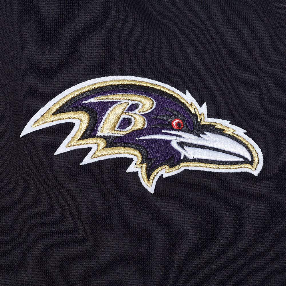 NFL BALTIMORE RAVENS CITY ARCH HAUT EN MOLLETON À GLISSIÈRE AU QUART POUR HOMME (NOIR)