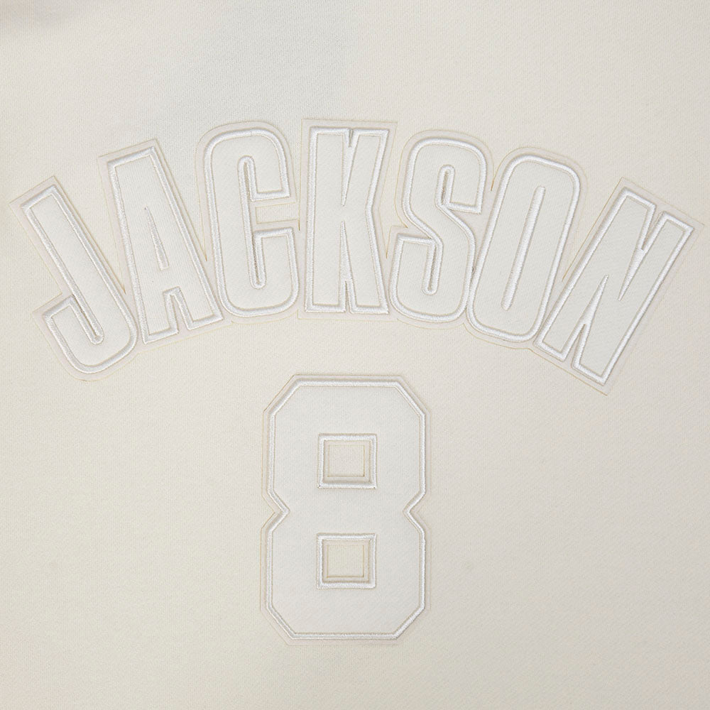 NFL BALTIMORE RAVENS LAMAR JACKSON #8 NEUTRAL PNN CHANDAIL À CAPUCHON POUR HOMME (COQUILLE D'ŒUF)