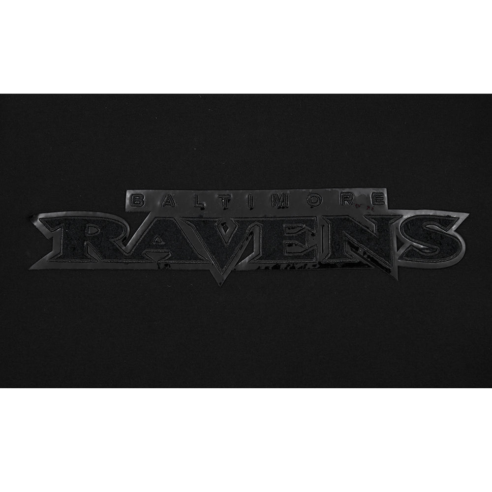 NFL BALTIMORE RAVENS TRIPLE BLACK MEN'S PULLOVER HOODIE (BLACK)