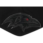 NFL BALTIMORE RAVENS TRIPLE BLACK MEN'S PULLOVER HOODIE (BLACK)
