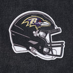 NFL BALTIMORE RAVENS FIRST TEAM MEN'S PULL OVER HOODIE (WASHED BLACK)
