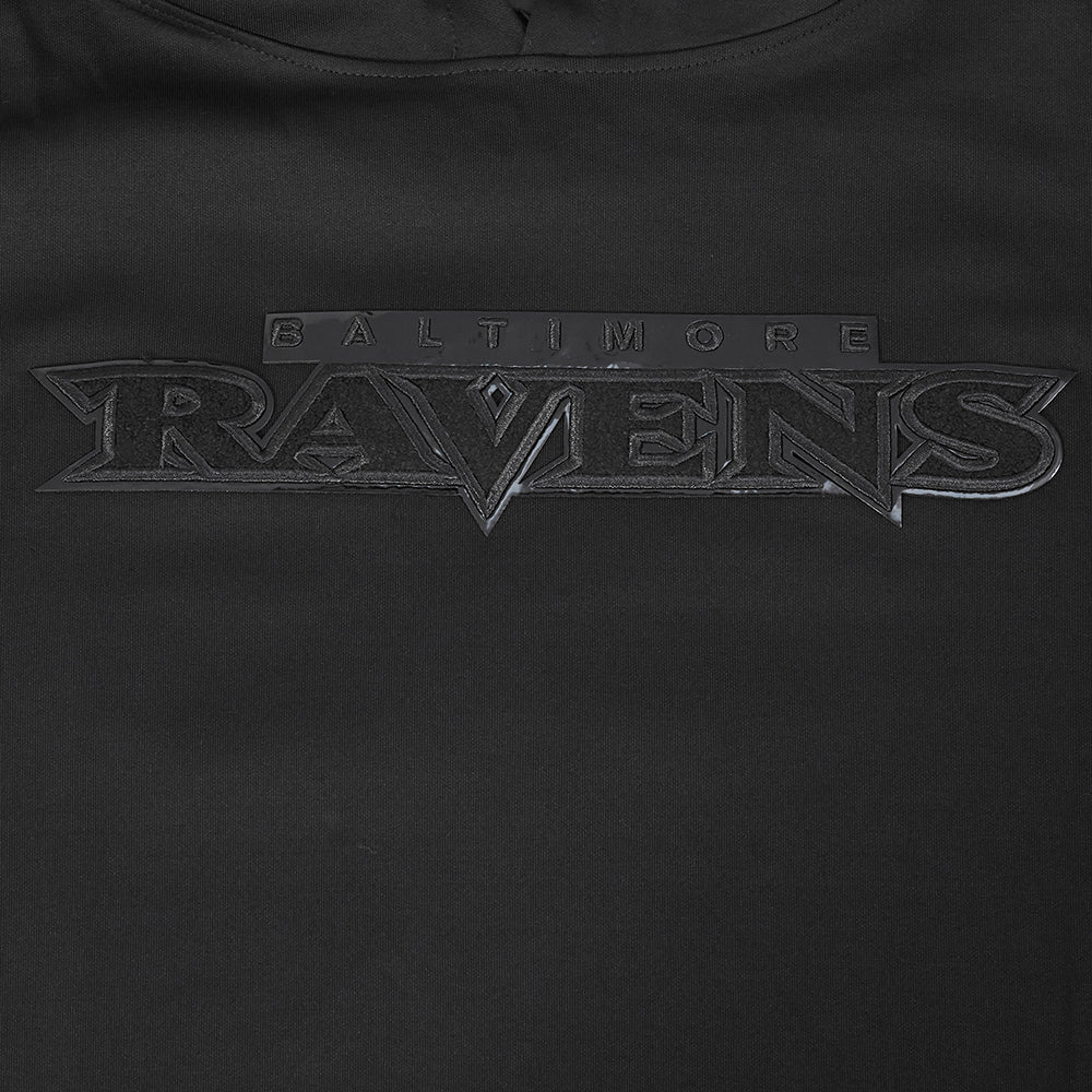 NFL BALTIMORE RAVENS TRIPLE BLACK CHANDAIL À CAPUCHON À LOGO (TRIPLE NOIR)