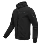 NFL BALTIMORE RAVENS TRIPLE BLACK CHANDAIL À CAPUCHON EN MAILLE DOUBLE À GLISSIÈRE POUR HOMME (TRIPLE NOIR)