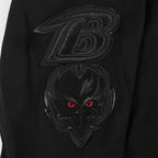 NFL BALTIMORE RAVENS TRIPLE BLACK CHANDAIL À CAPUCHON EN MAILLE DOUBLE À GLISSIÈRE POUR HOMME (TRIPLE NOIR)