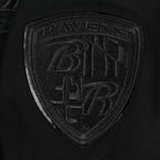 NFL BALTIMORE RAVENS TRIPLE BLACK CHANDAIL À CAPUCHON EN MAILLE DOUBLE À GLISSIÈRE POUR HOMME (TRIPLE NOIR)