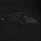 NFL BALTIMORE RAVENS TRIPLE BLACK CHANDAIL À CAPUCHON EN MAILLE DOUBLE À GLISSIÈRE POUR HOMME (TRIPLE NOIR)