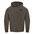 NFL BALTIMORE RAVENS NEUTRAL CHANDAIL À CAPUCHON À ÉPAULES TOMBANTES POUR HOMME (TAUPE FONCÉ)