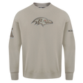 NFL BALTIMORE RAVENS NEUTRAL DROP SHOULDER CREWNECK (TAUPE)