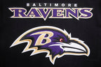 NFL BALTIMORE RAVENS MASH UP BLOUSON COLLÉGIAL EN LAINE À BORDS CÔTELÉS POUR HOMME (NOIR/BLANC)
