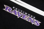 NFL BALTIMORE RAVENS MASH UP BLOUSON COLLÉGIAL EN LAINE À BORDS CÔTELÉS POUR HOMME (NOIR/BLANC)