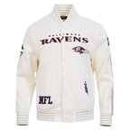NFL BALTIMORE RAVENS PRO GAME DAY MEN'S DBL KNIT JACKET (EGGSHELL/TAUPE/EGGSHELL)