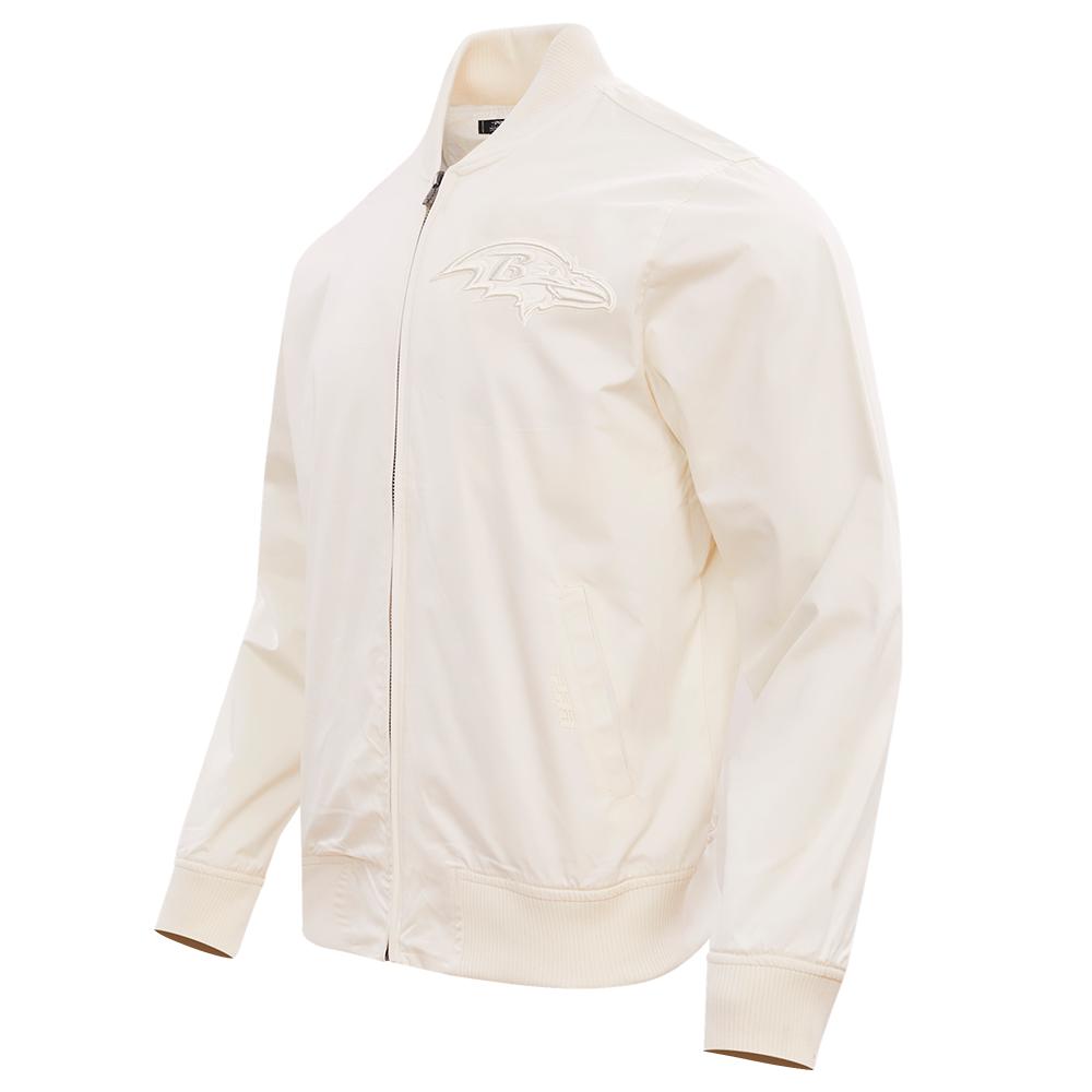 NFL BALTIMORE RAVENS NEUTRAL MEN'S TWILL JACKET (EGGSHELL)