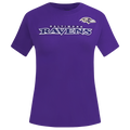 NFL BALTIMORE RAVENS CLASSIC T-SHIRT EN JERSEY SIMPLE À COUPE AJUSTÉE POUR FEMME (VIOLET)