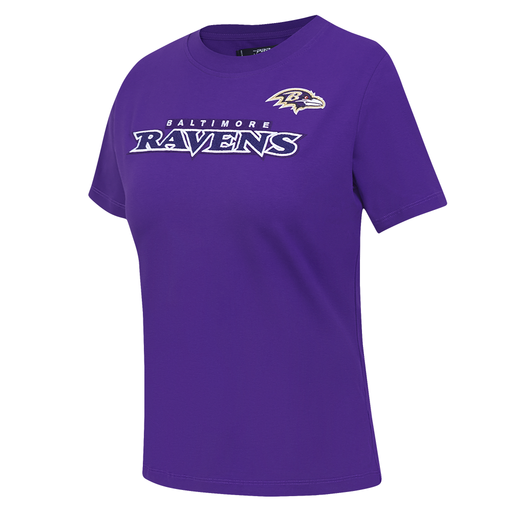 NFL BALTIMORE RAVENS CLASSIC T-SHIRT EN JERSEY SIMPLE À COUPE AJUSTÉE POUR FEMME (VIOLET)