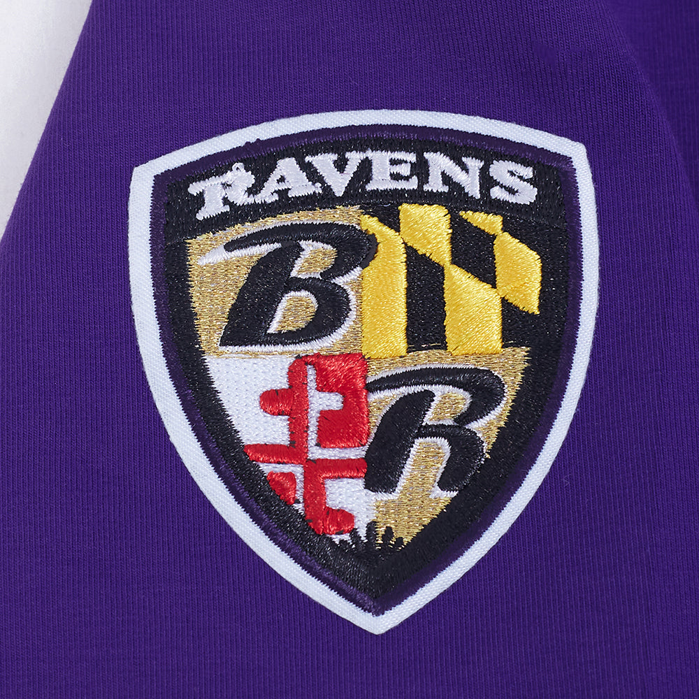NFL BALTIMORE RAVENS CLASSIC T-SHIRT EN JERSEY SIMPLE À COUPE AJUSTÉE POUR FEMME (VIOLET)