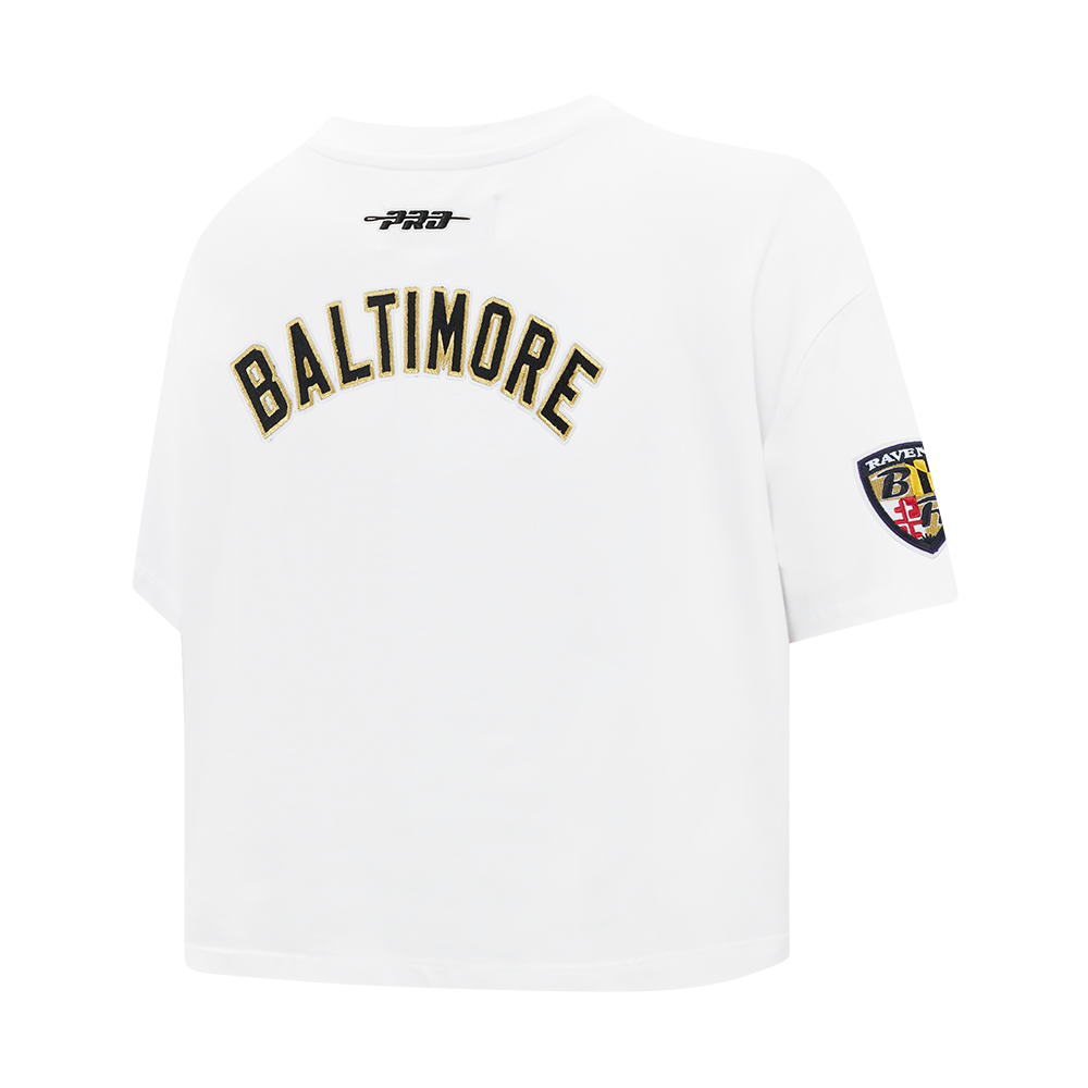 NFL BALTIMORE RAVENS CLASSIC CHENILLE WOMEN'S SHIRT (WHITE)