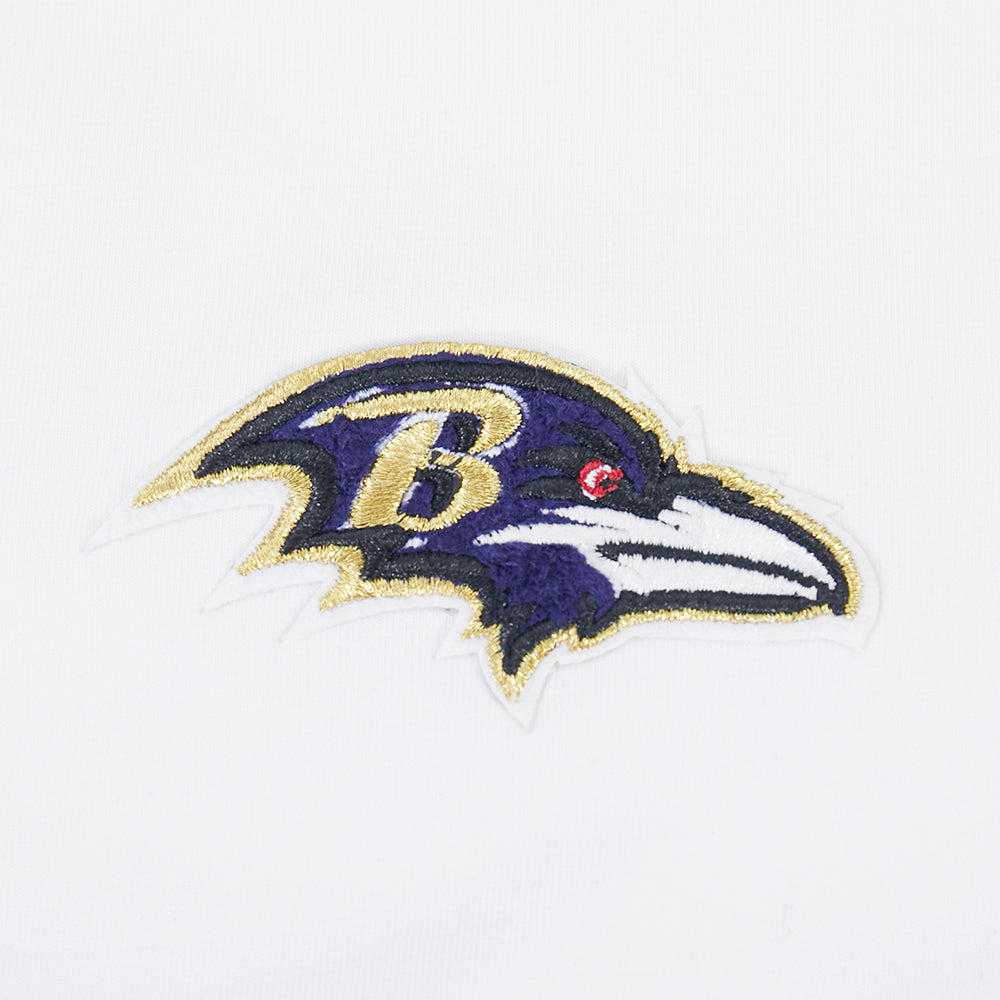 NFL BALTIMORE RAVENS CLASSIC CHENILLE WOMEN'S SHIRT (WHITE)
