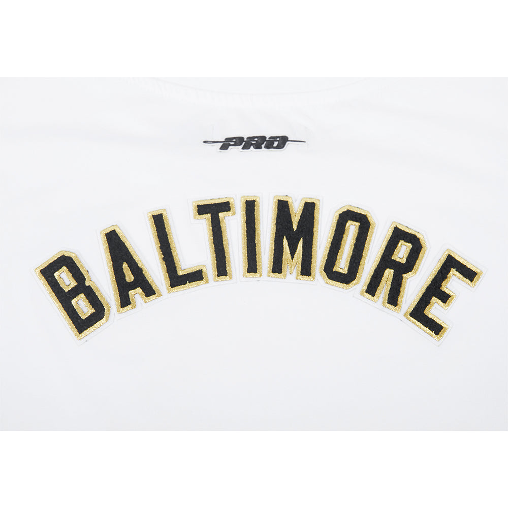 NFL BALTIMORE RAVENS CLASSIC CHENILLE WOMEN'S SHIRT (WHITE)