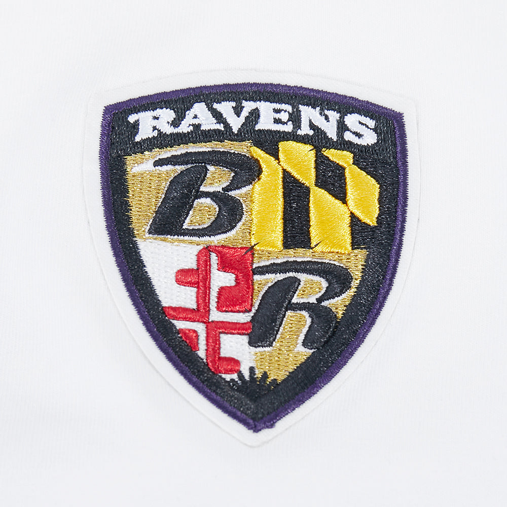 NFL BALTIMORE RAVENS CLASSIC CHENILLE WOMEN'S SHIRT (WHITE)