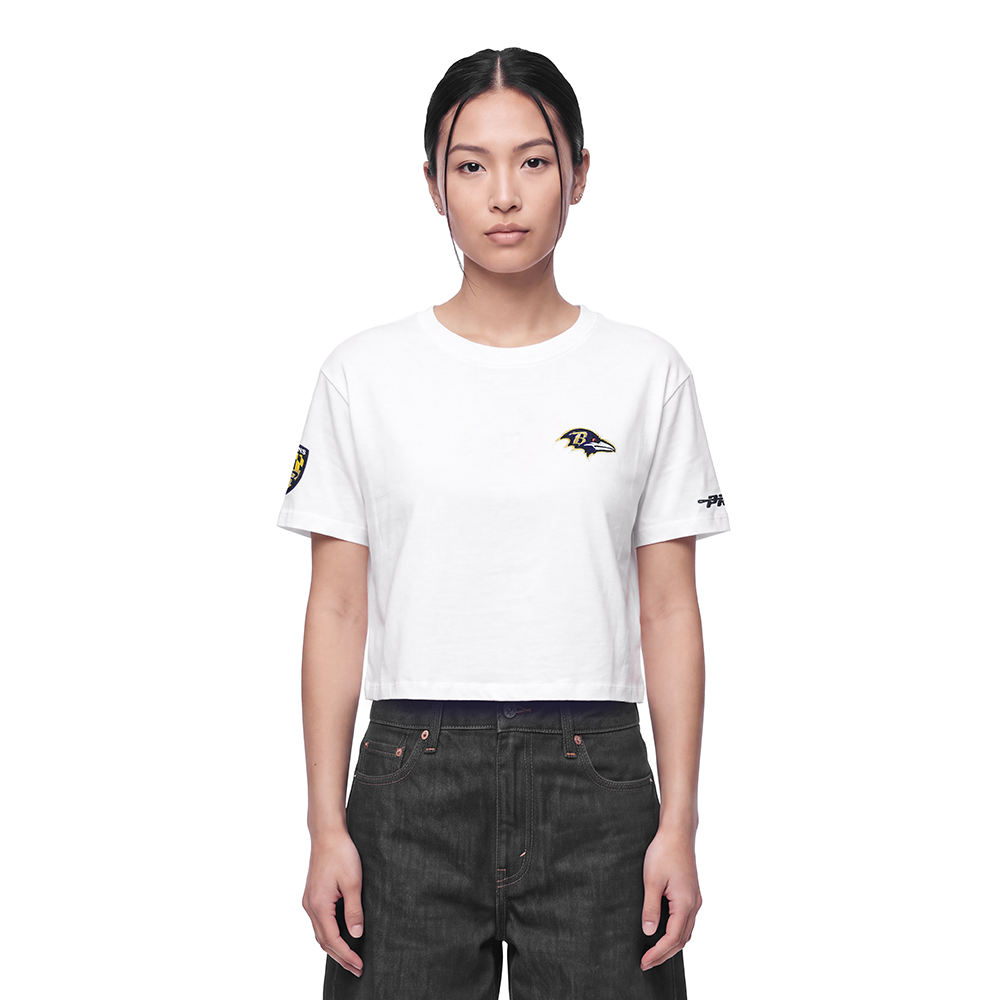 NFL BALTIMORE RAVENS CLASSIC CHENILLE WOMEN'S SHIRT (WHITE)