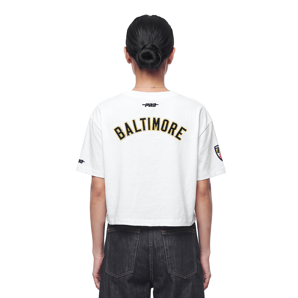 NFL BALTIMORE RAVENS CLASSIC CHENILLE WOMEN'S SHIRT (WHITE)
