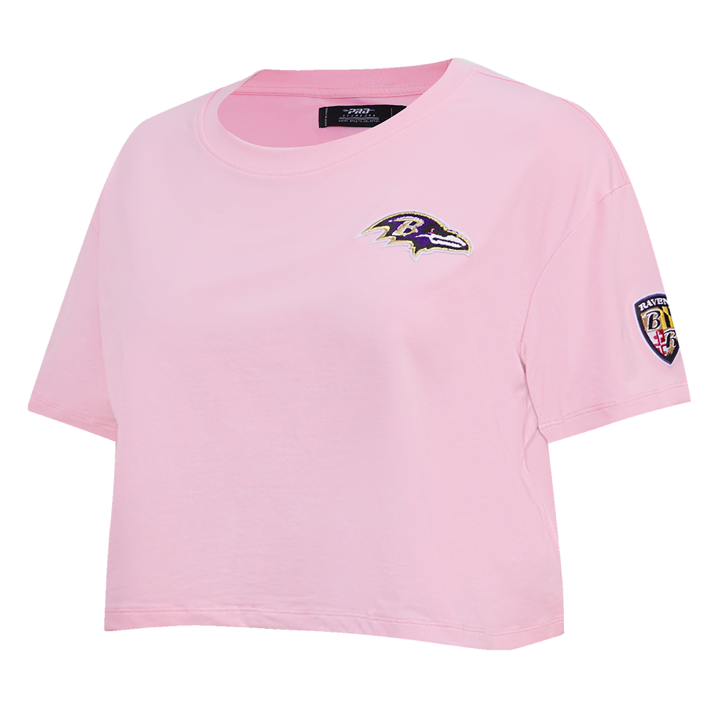 NFL BALTIMORE RAVENS CLASSIC WOMEN'S BOXY TEE (PINK)