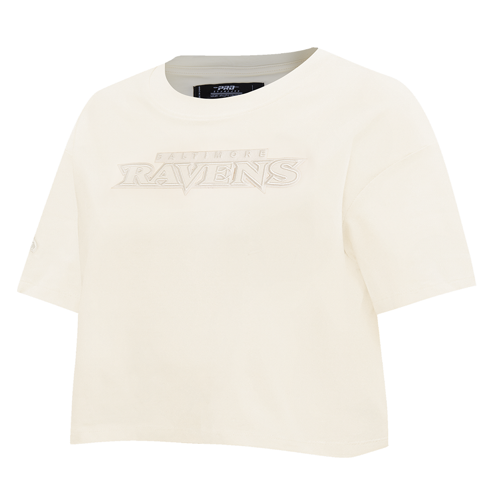 NFL BALTIMORE RAVENS NEUTRAL WOMEN'S BOXY TEE (EGGSHELL)