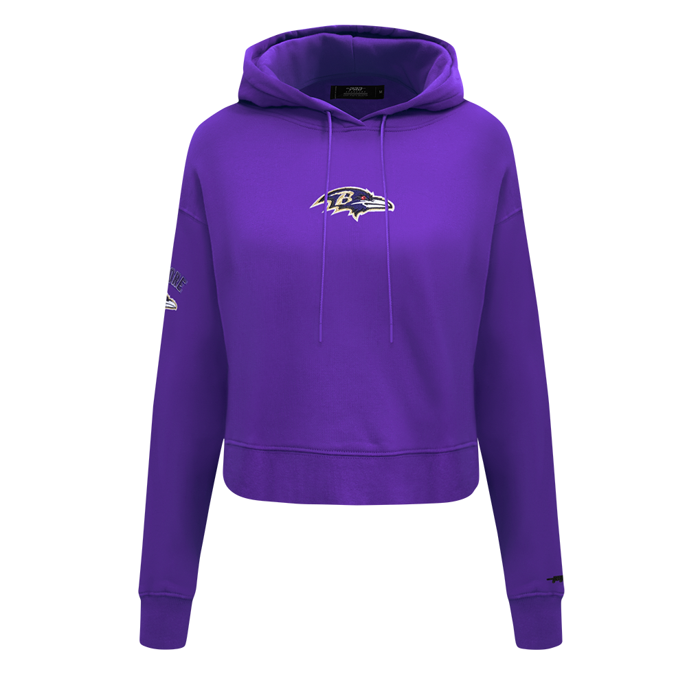 NFL BALTIMORE RAVENS CLASSIC CHANDAIL À CAPUCHON COURT EN MOLLETON POUR FEMME (VIOLET)
