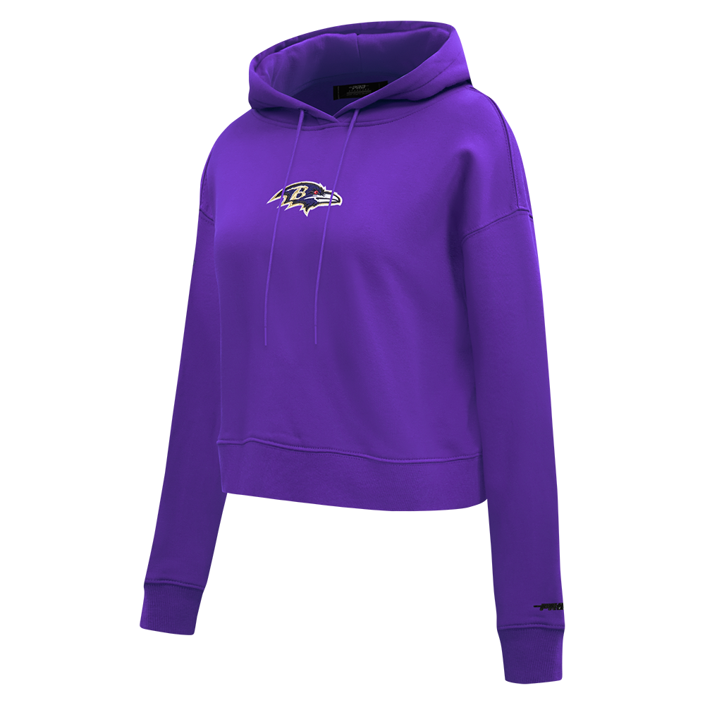 NFL BALTIMORE RAVENS CLASSIC CHANDAIL À CAPUCHON COURT EN MOLLETON POUR FEMME (VIOLET)