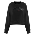 NFL BALTIMORE RAVENS TRIPLE BLACK WOMEN'S FLC CREWNECK (TRIPLE BLACK WOMEN'S)