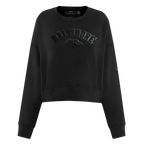 NFL BALTIMORE RAVENS TRIPLE BLACK WOMEN'S FLC CREWNECK (TRIPLE BLACK WOMEN'S)