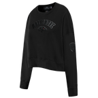 NFL BALTIMORE RAVENS TRIPLE BLACK WOMEN'S FLC CREWNECK (TRIPLE BLACK WOMEN'S)