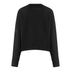 NFL BALTIMORE RAVENS TRIPLE BLACK WOMEN'S FLC CREWNECK (TRIPLE BLACK WOMEN'S)
