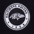 NFL BALTIMORE RAVENS PEARLS WOMEN'S RIB FLEECE CREWNECK (BLACK)