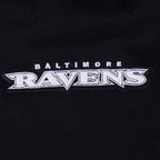 NFL BALTIMORE RAVENS PEARLS WOMEN'S RIB FLEECE CREWNECK (BLACK)