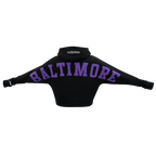 NFL BALTIMORE RAVENS WINGSPAN CHANDAIL À CAPUCHON COURT EN MOLLETON POUR FEMME (NOIR)