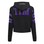 NFL BALTIMORE RAVENS WINGSPAN CHANDAIL À CAPUCHON COURT EN MOLLETON POUR FEMME (NOIR)