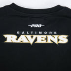 NFL BALTIMORE RAVENS LAMAR JACKSON #8 CLASSIC PNN WOMEN'S FLC CREWNECK (BLACK)
